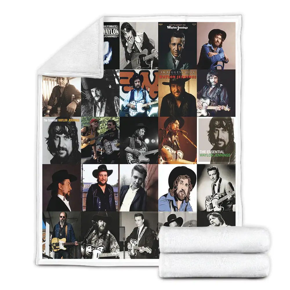 Waylon Jennings Fleece Blanket Gift For Besties