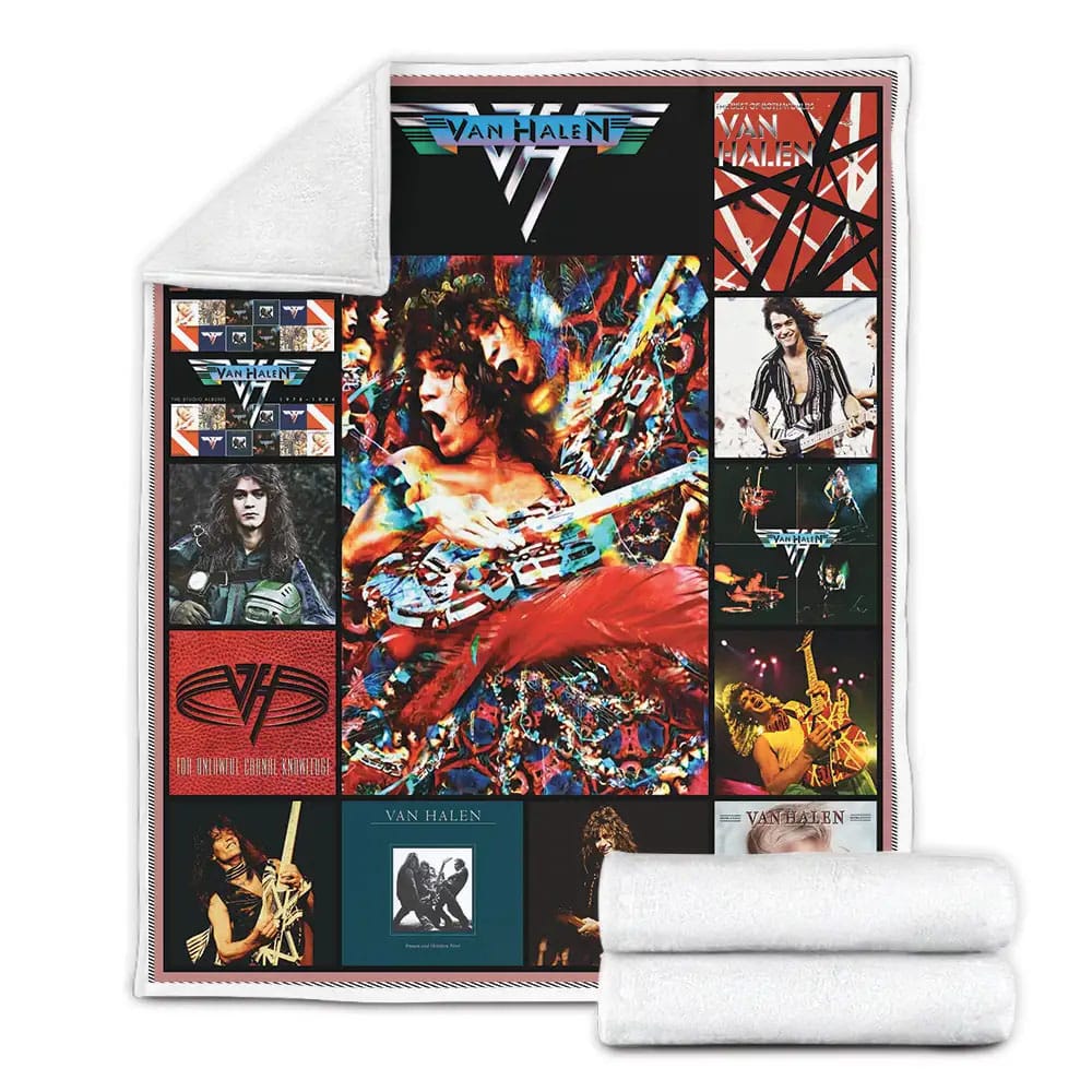 Van Halen Fleece Blanket Gift For Wife Husband