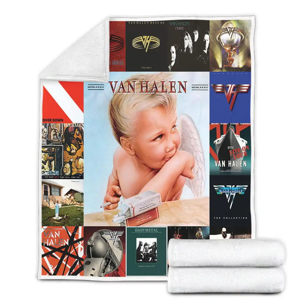 Van Halen Fleece Blanket Gift For Birthday Halloween Christmas