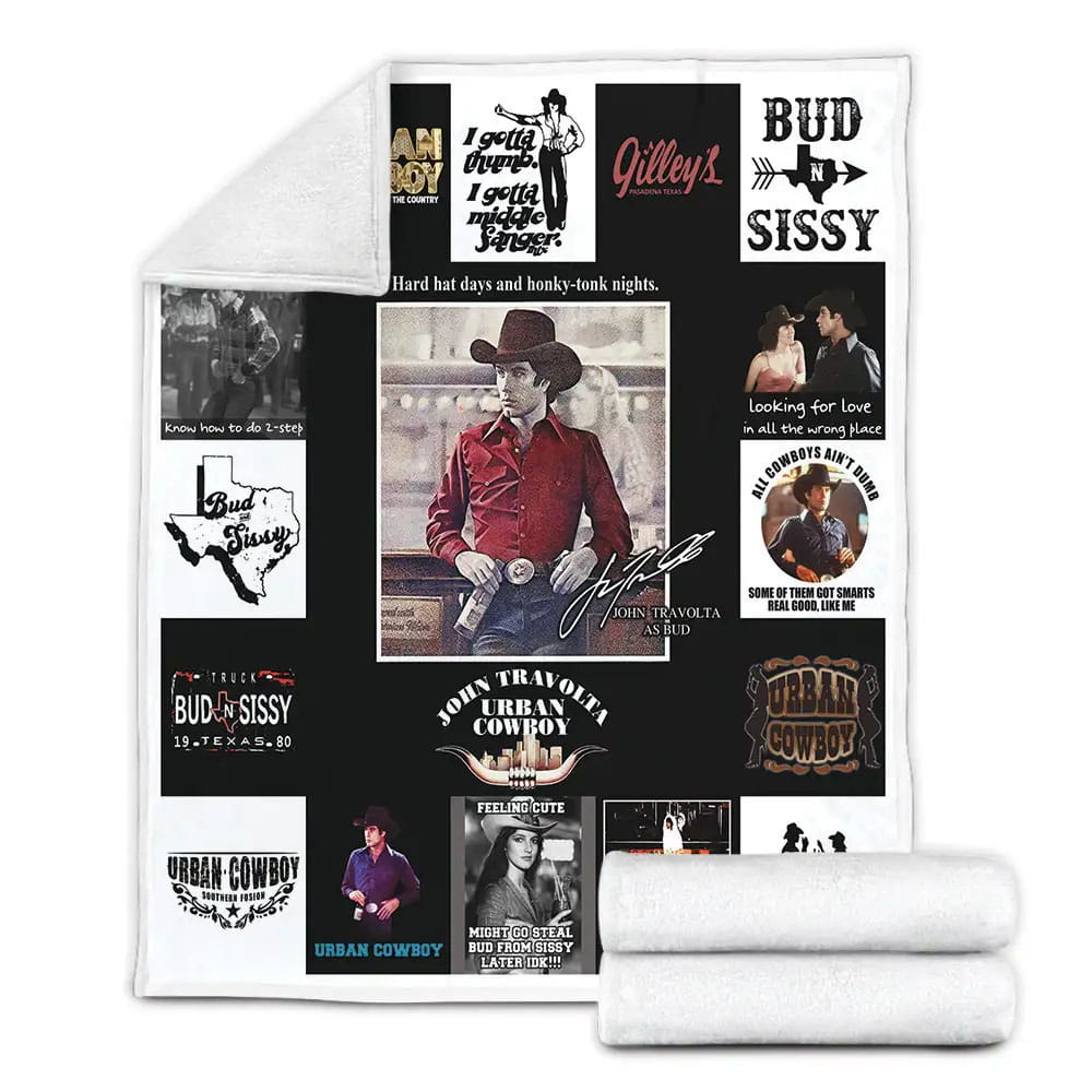 Urban Cowboy Fleece Blanket Gift For Wife Husband
