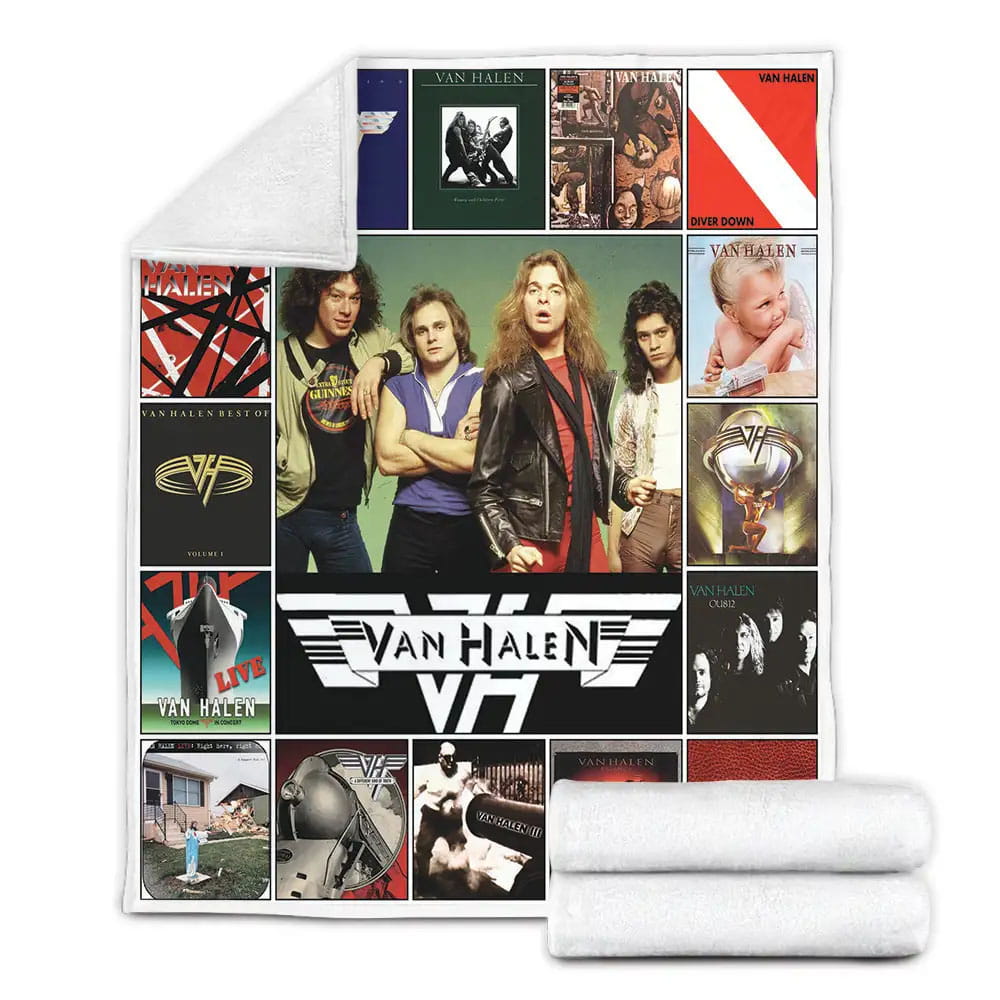 Van Halen Albums Fleece Blanket Gift For Besties