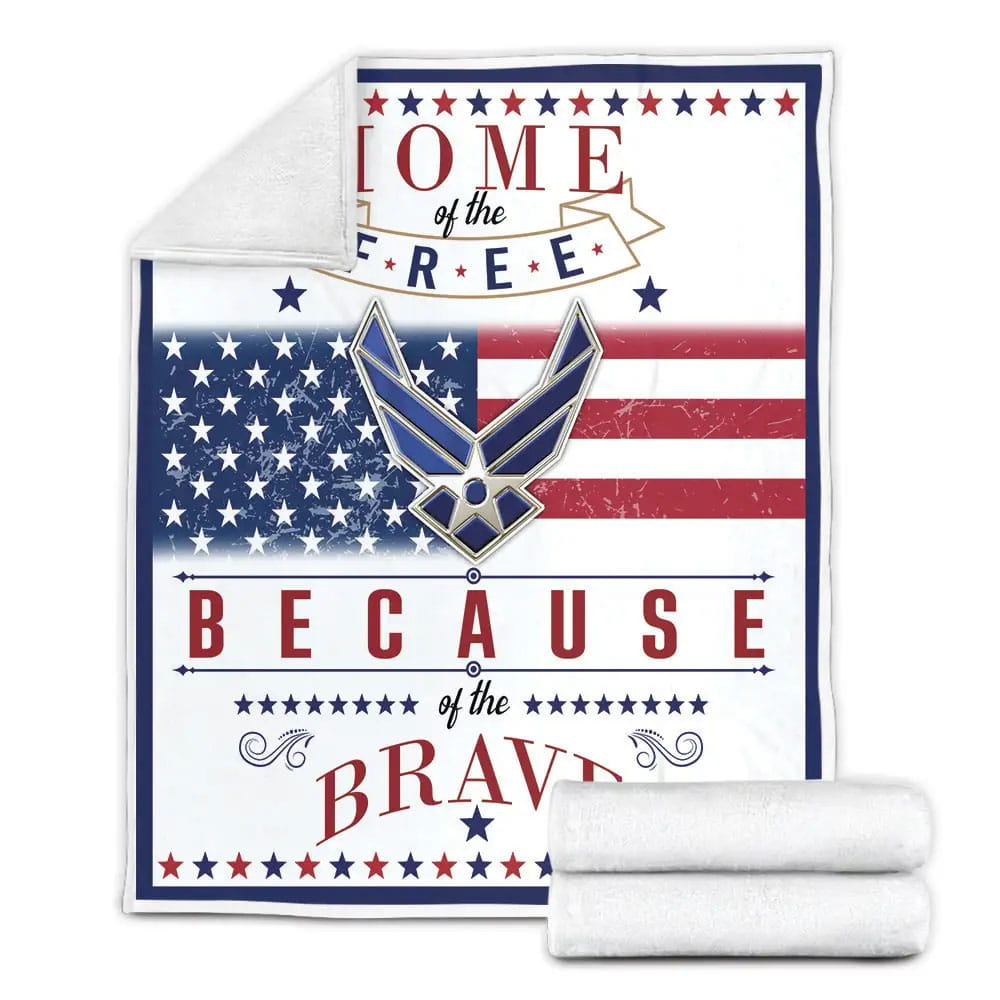 United States Air Force Fleece Blanket Gift For Birthday Halloween Christmas