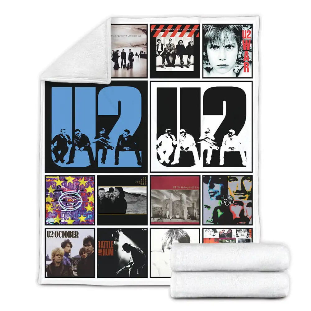 U2 Band Fleece Blanket Gift For Birthday Halloween Christmas