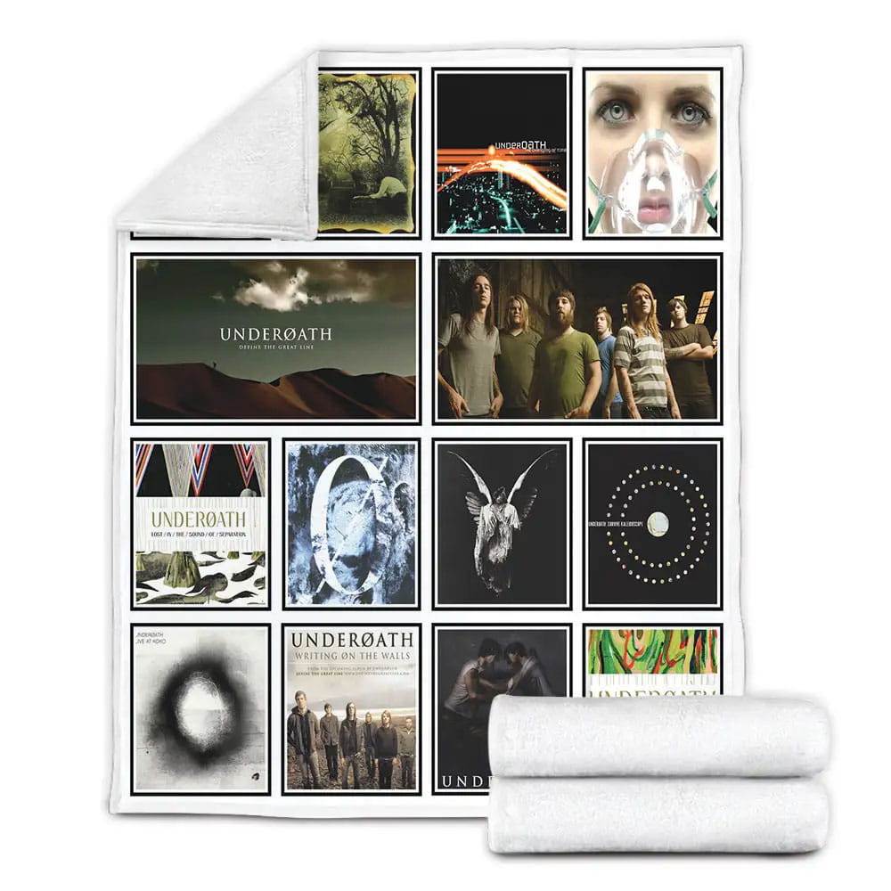 Underoath Album Covers Fleece Blanket Gift For Besties