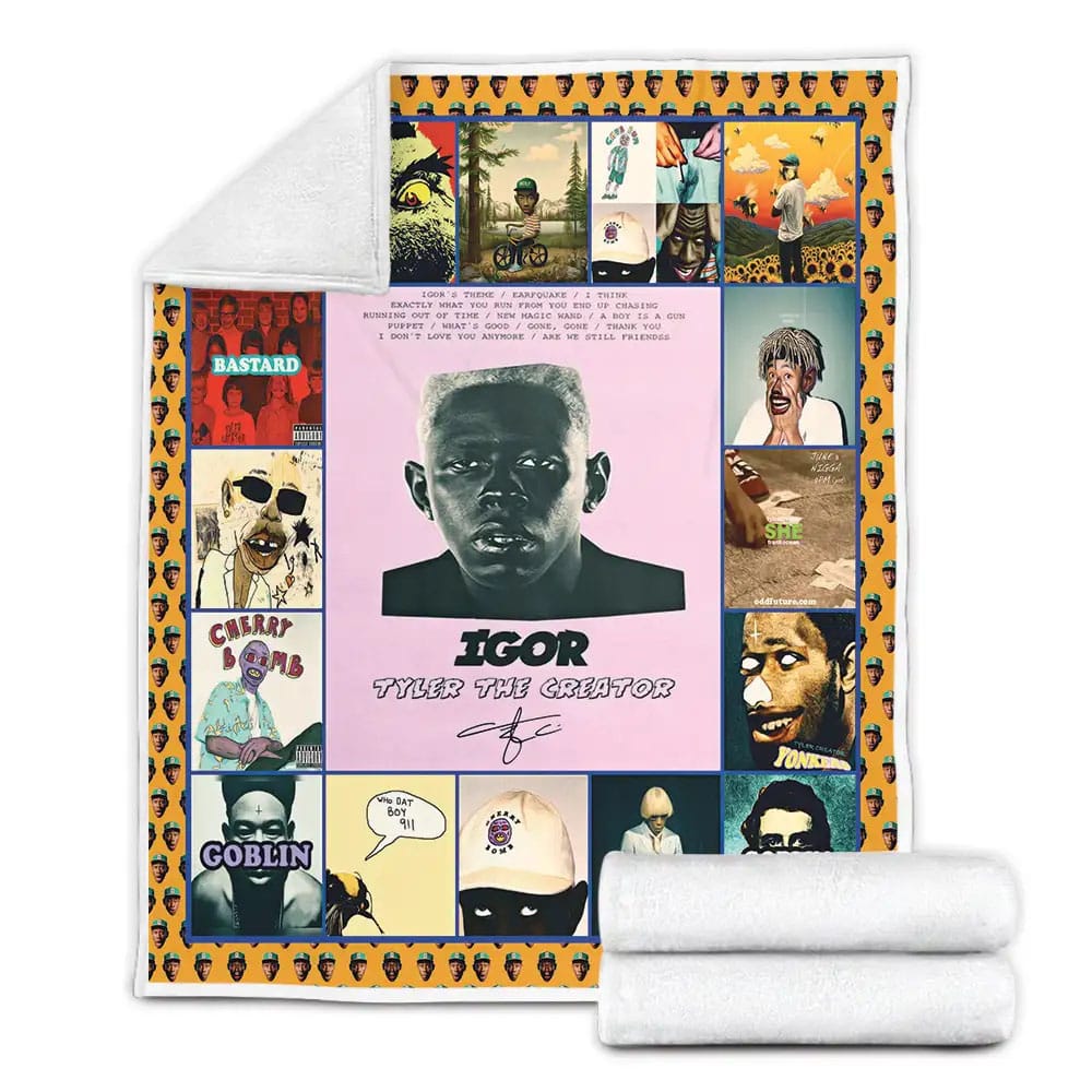 Tyler The Creator Fleece Blanket Gift For Birthday Halloween Christmas