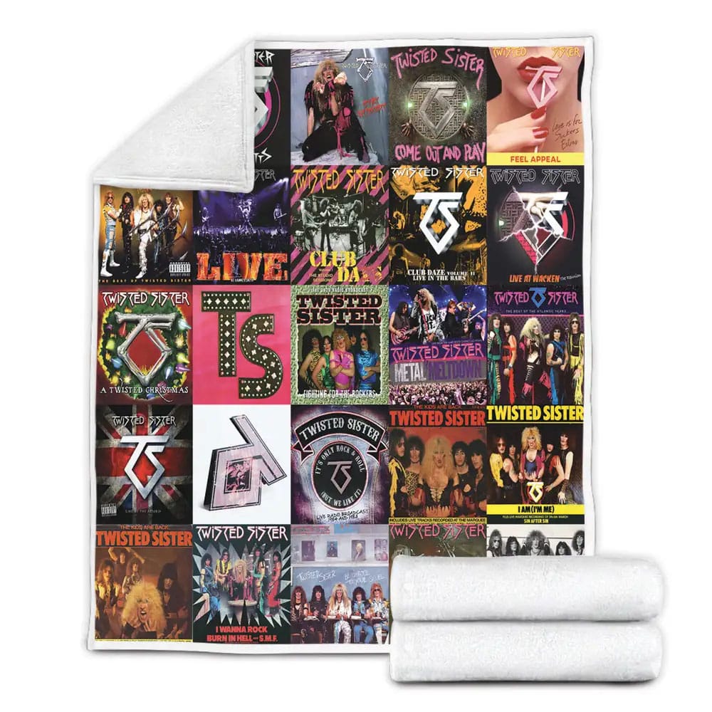 Twisted Sister Fleece Blanket Gift For Birthday Halloween Christmas
