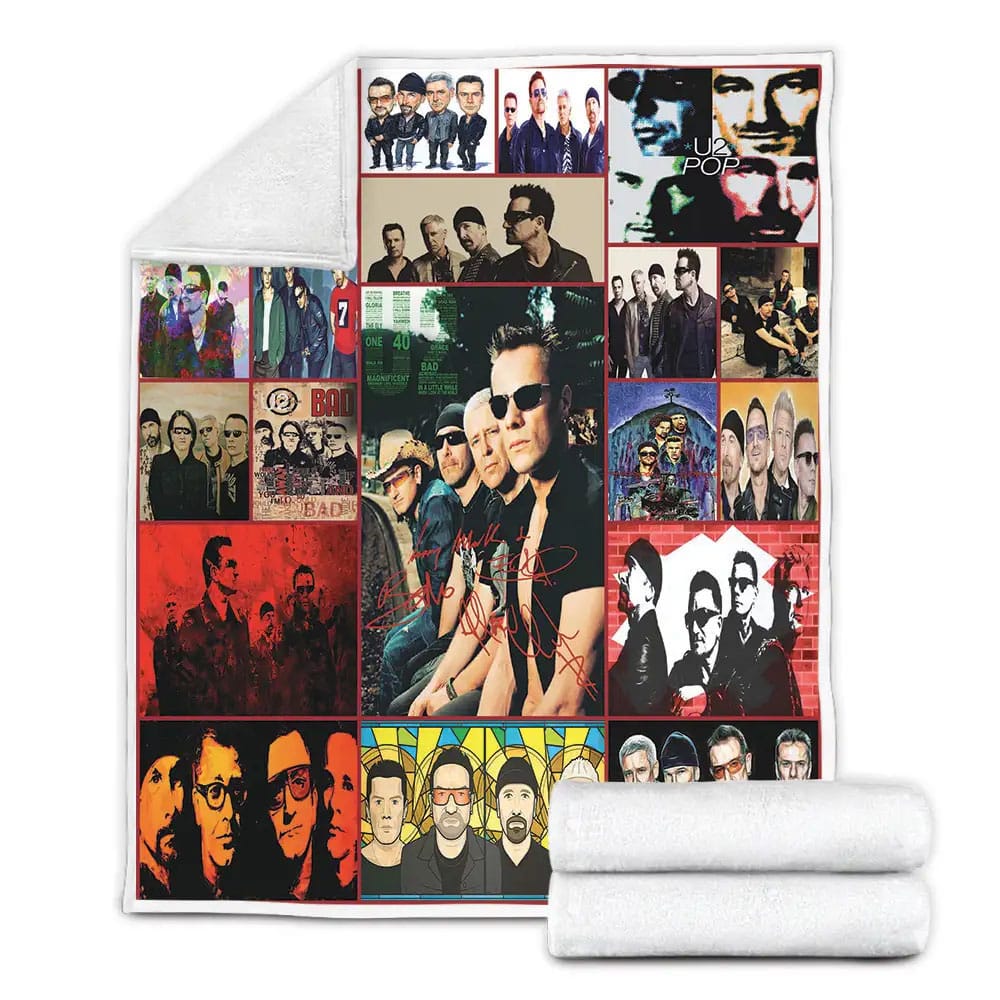 U2 Band Fleece Blanket Gift For Wife Husband