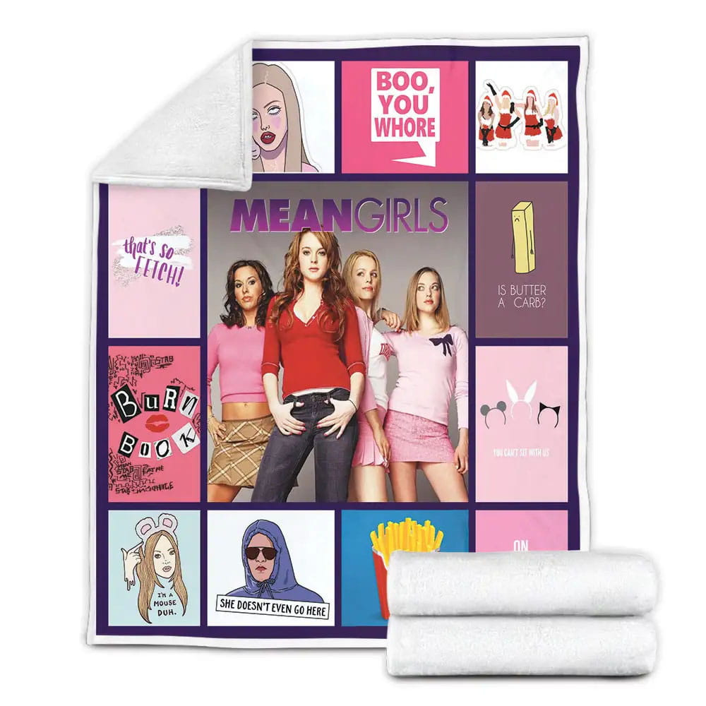 Mean Girls Fleece Blanket Gift For Birthday Halloween Christmas