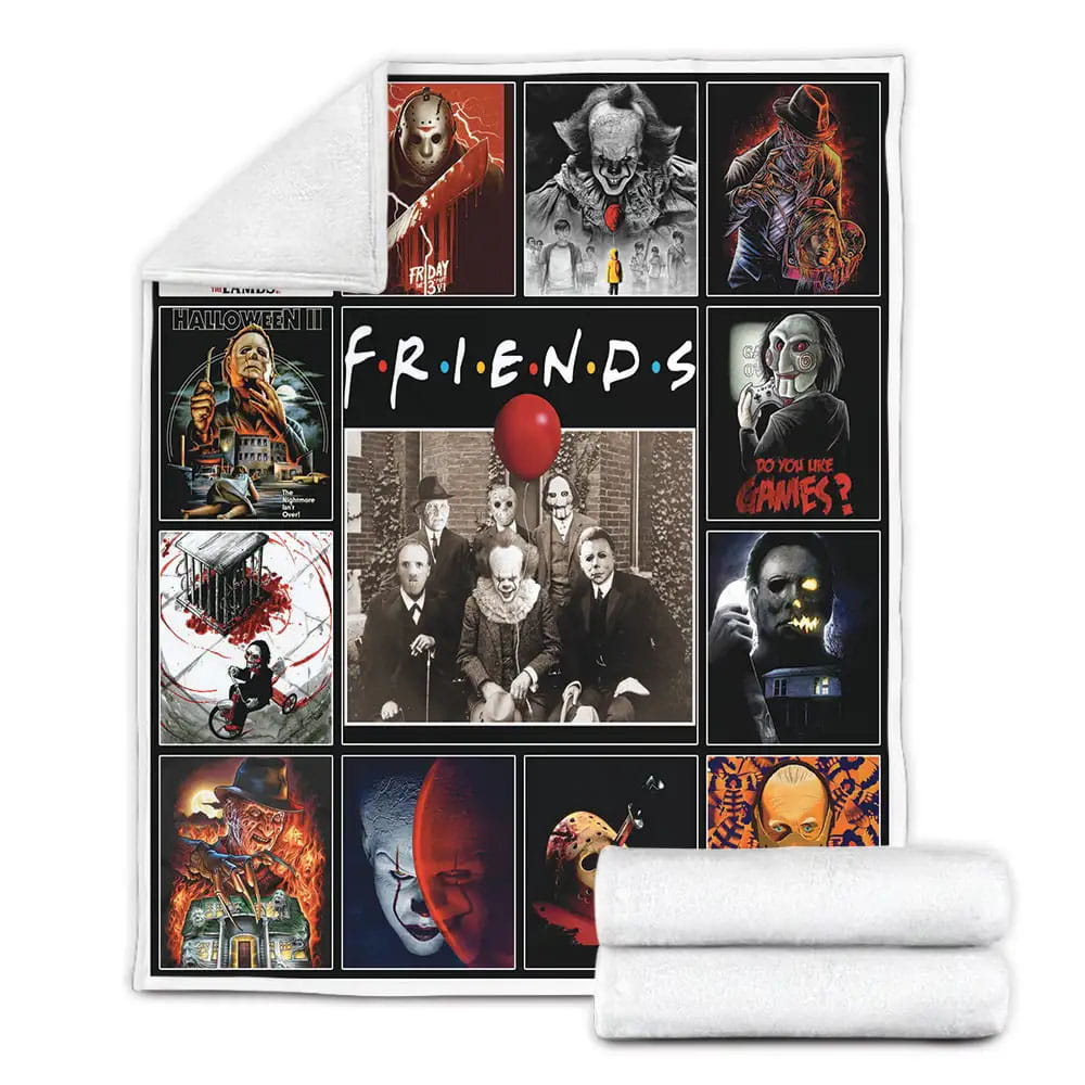Horror Movies Characters Fleece Blanket Gift For Besties
