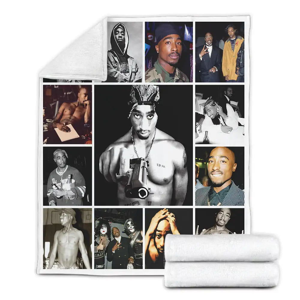 Tupac Shakur Fleece Blanket Gift For Wife Husband
