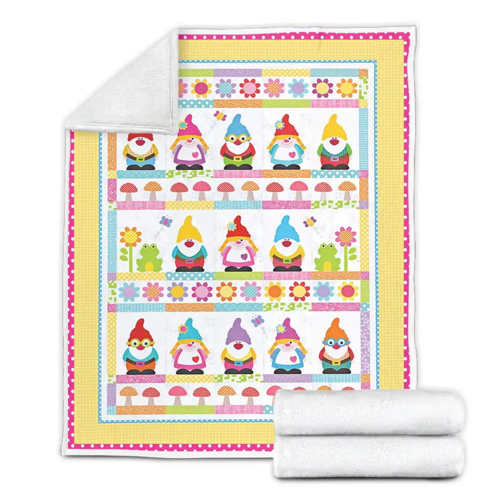 Gnomes Fleece Blanket Gift For Besties