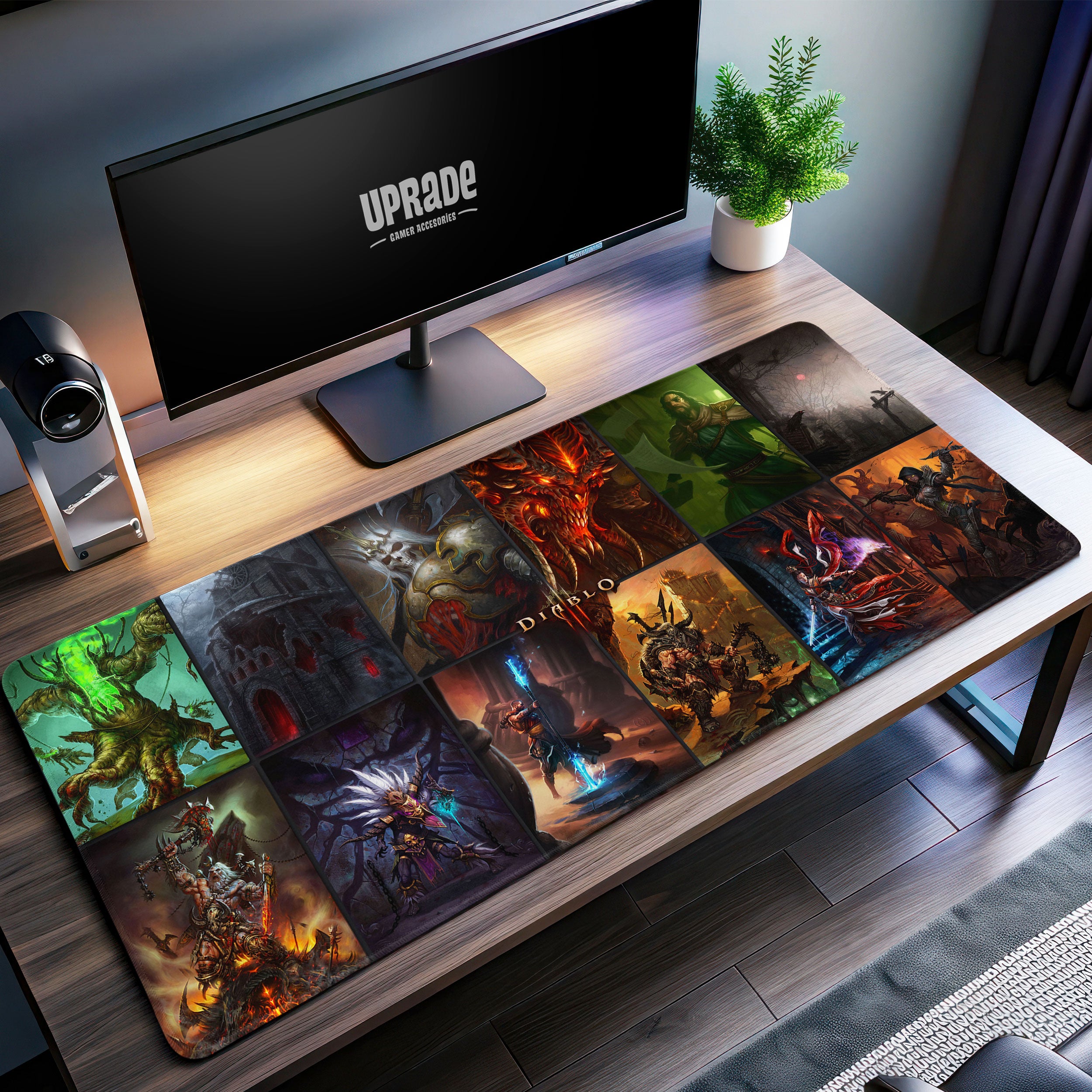 Allleftout Diablo Legendary Collage Desk Mat, Iconic Moments Mouse Pad