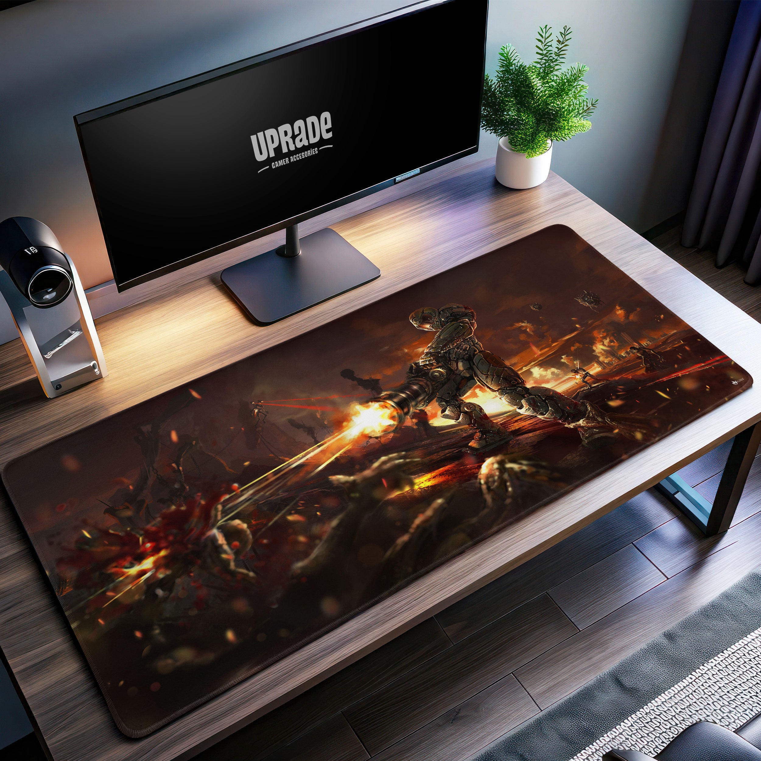 Allleftout Doom Slayer Carnage Desk Mat, Ultimate Demon Slayer Mouse Pad