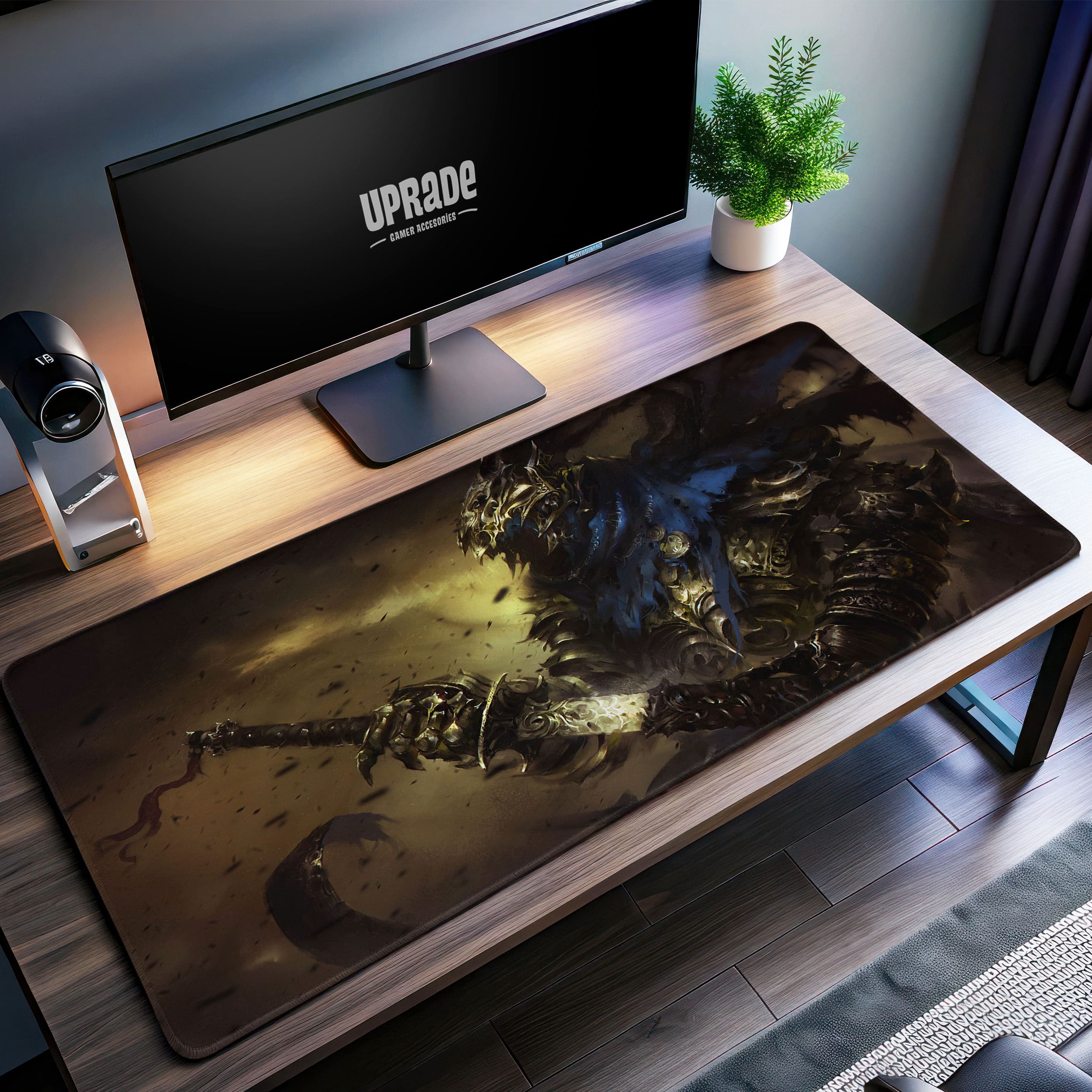 Allleftout Dark Souls Abyss King Desk Mat, Manus Gaming Mouse Pad