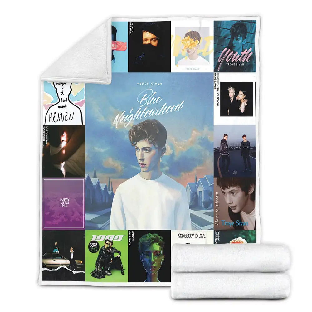 Troye Sivan Albums Fleece Blanket Gift For Birthday Halloween Christmas