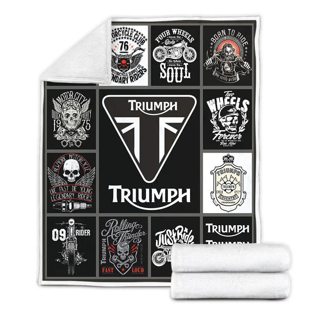 Triumph Motorcycles Fleece Blanket Gift For Wife Husband