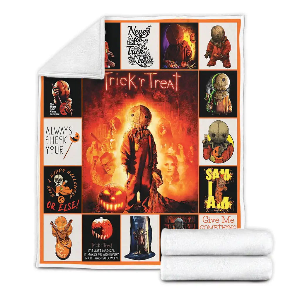 Trick R Treat Fleece Blanket Gift For Mothers Day Fathers Day