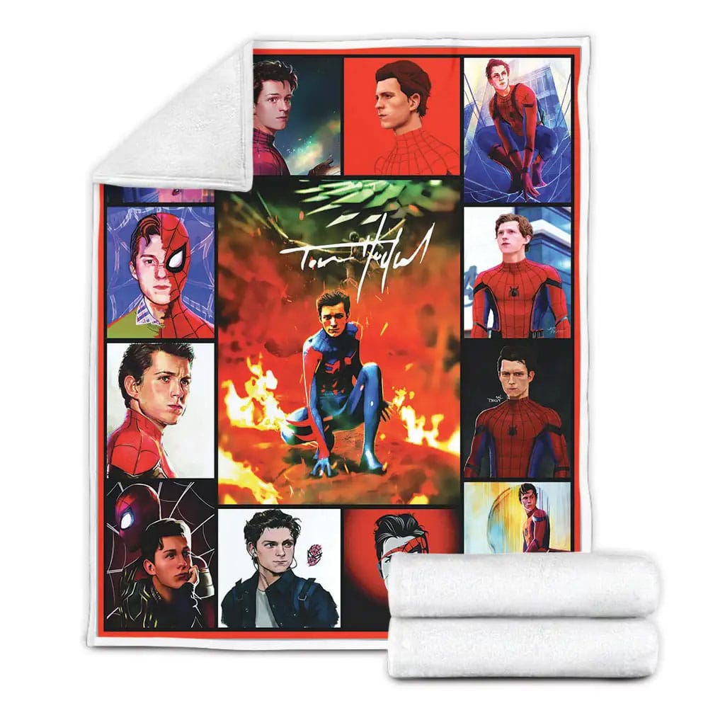 Tom Holland Spider Man Fleece Blanket Gift For Birthday Halloween Christmas