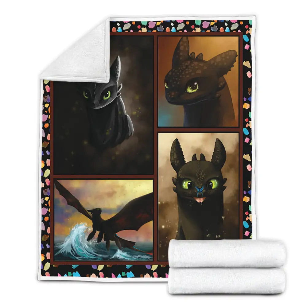 Toothless Fleece Blanket Gift For Besties