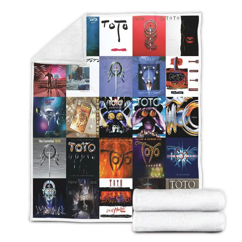 Toto Album Covers Fleece Blanket Gift For Birthday Halloween Christmas