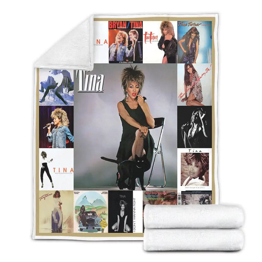 Tina Turner Albums Fleece Blanket Gift For Wife Husband