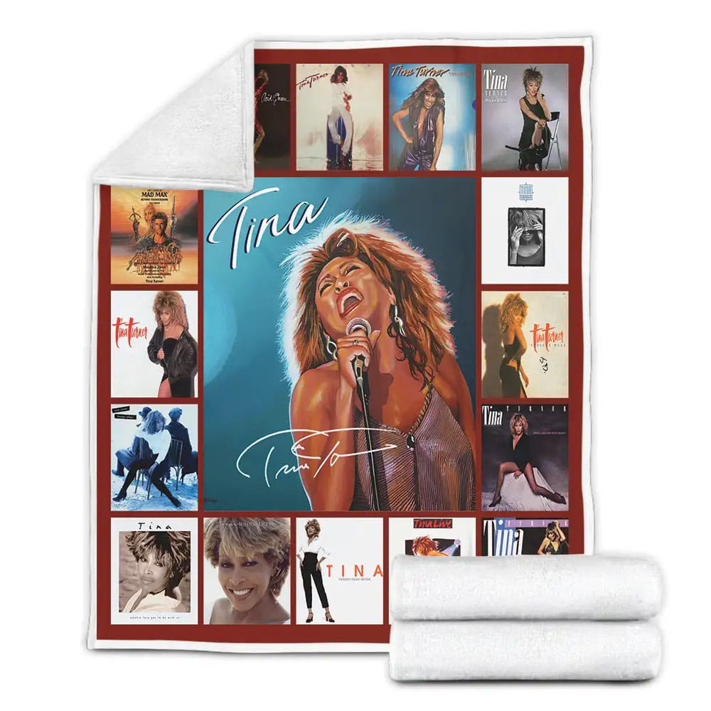Tina Turner Fleece Blanket Gift For Mothers Day Fathers Day