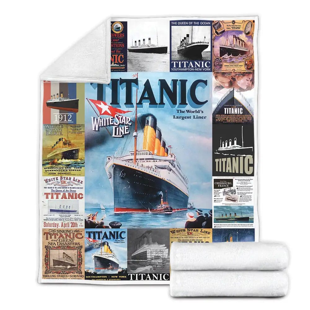Titanic Fleece Blanket Gift For Mothers Day Fathers Day