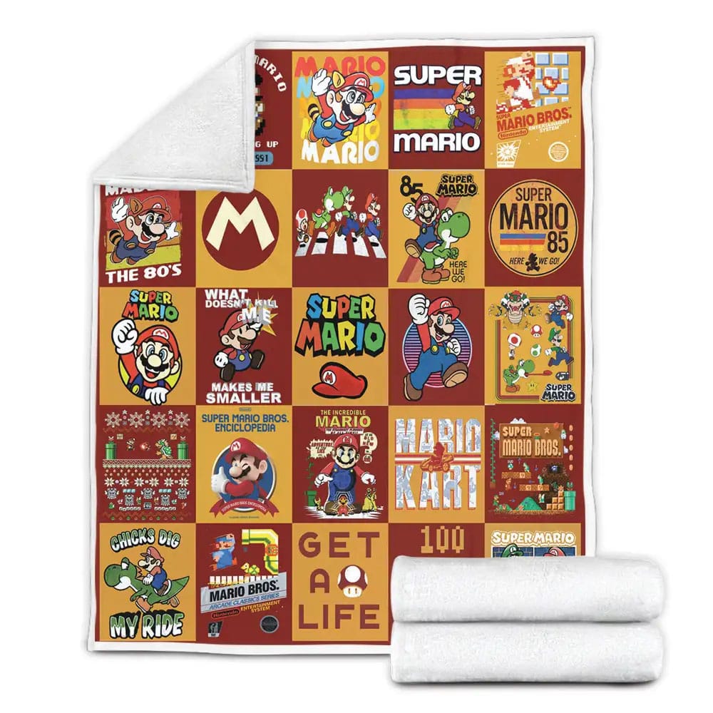 Super Mario Fleece Blanket Gift For Besties