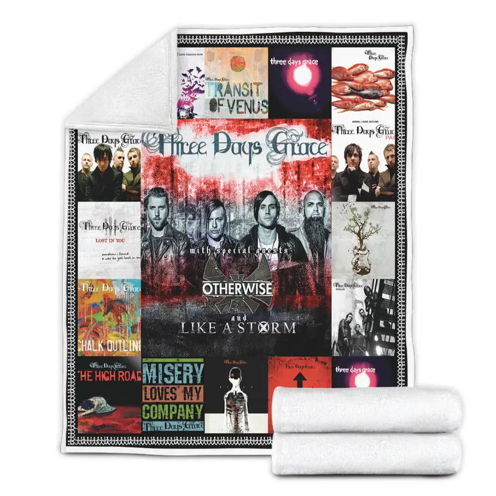Three Days Grace Fleece Blanket Gift For Besties