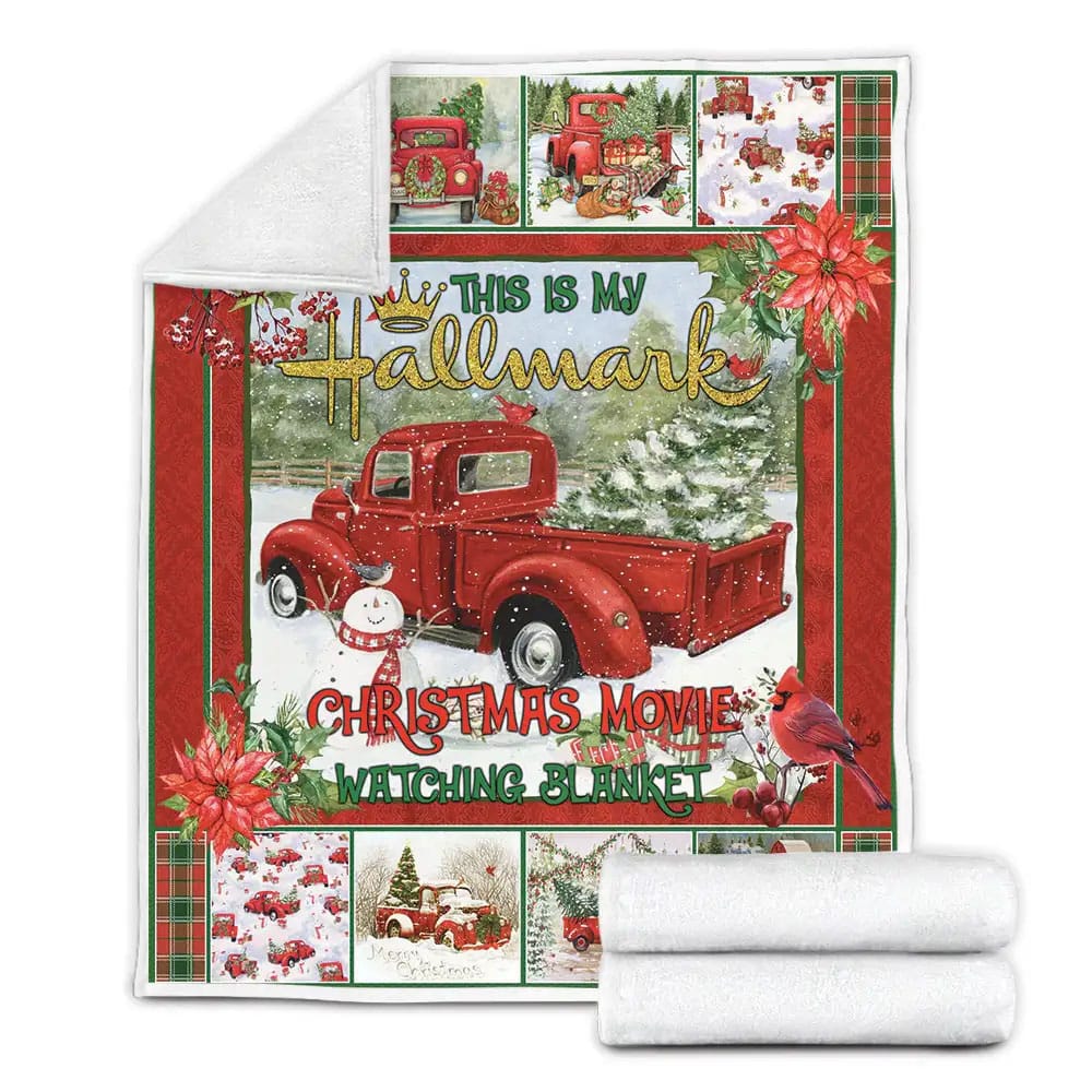 This Is My Hallmark Christmas Movie Fleece Blanket Gift For Besties