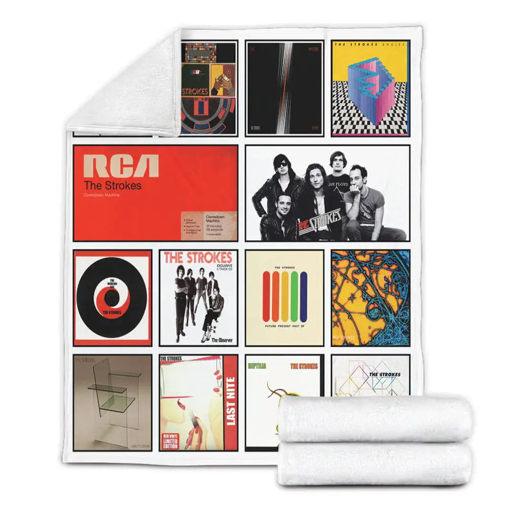 The Strokes Album Covers Fleece Blanket Gift For Besties
