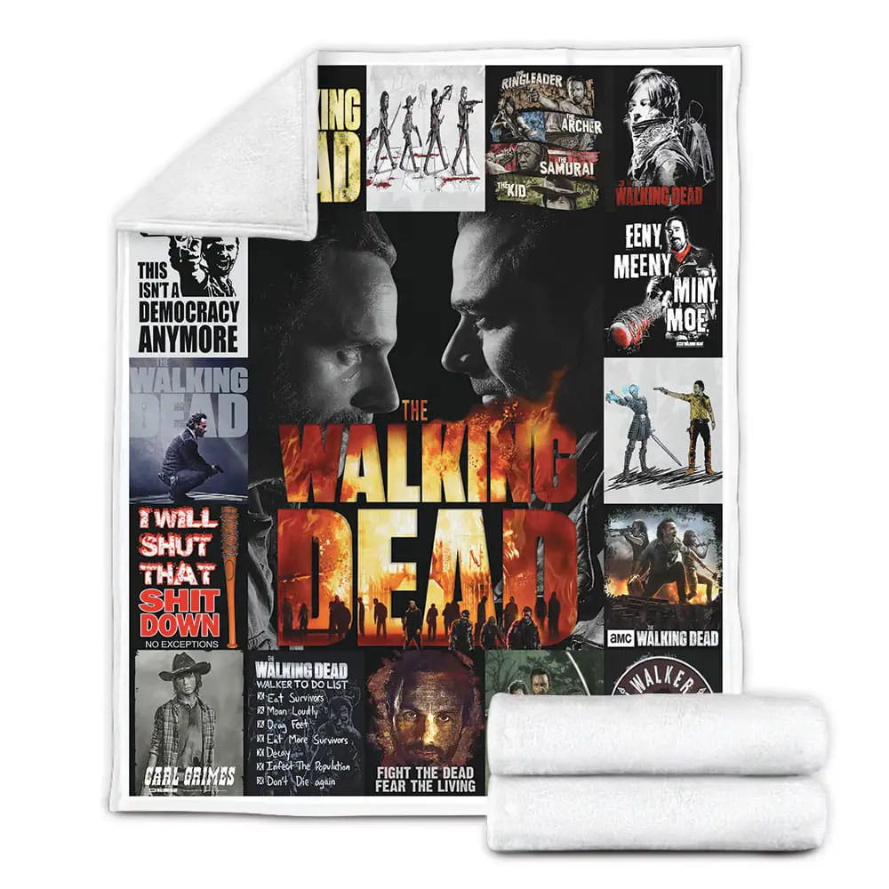 The Walking Dead Album Covers Fleece Blanket Gift For Birthday Halloween Christmas
