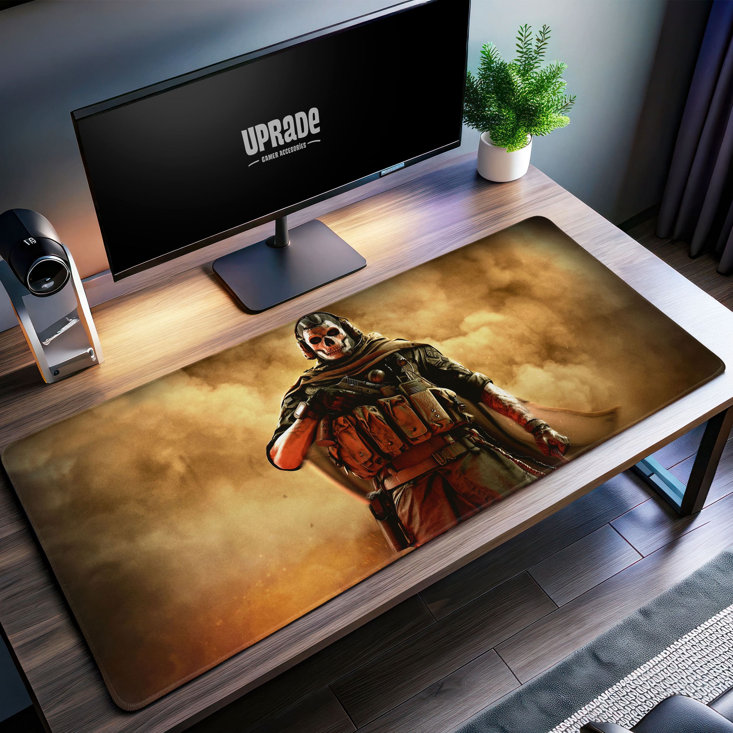 Allleftout Ghost Operator Desk Mat, Tactical Warfare Mouse Pad