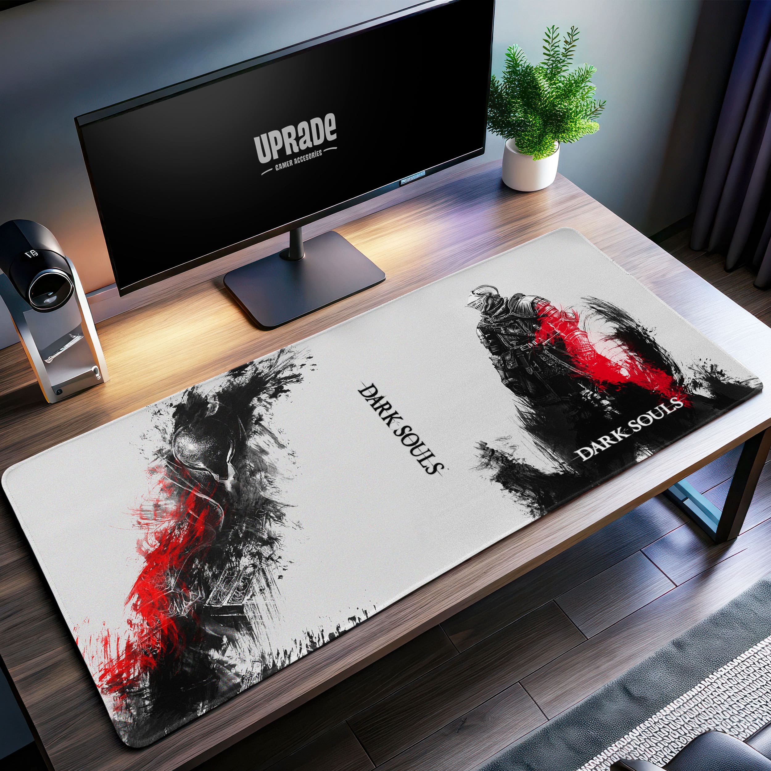 Allleftout Dark Souls Knight Desk Mat, Epic Gaming Mouse Pad