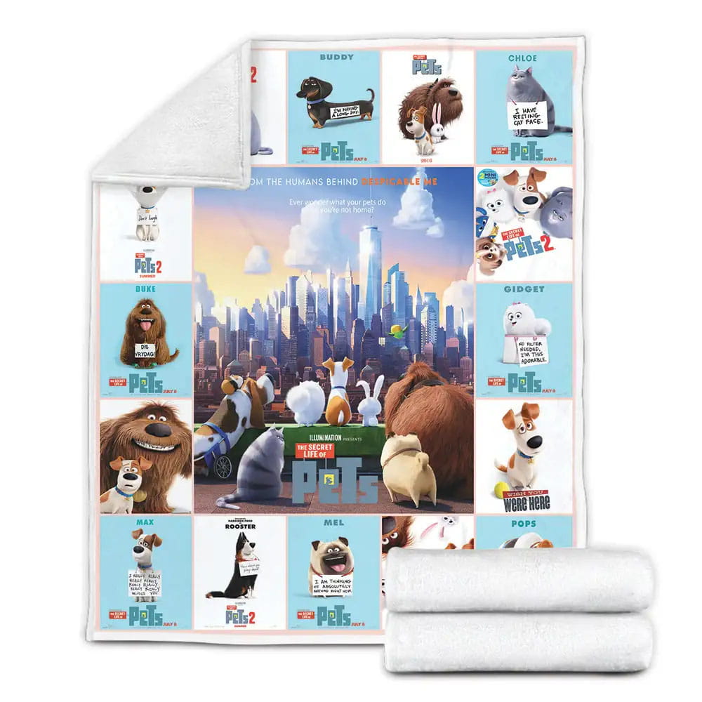 The Secret Life Of Pets Fleece Blanket Gift For Birthday Halloween Christmas