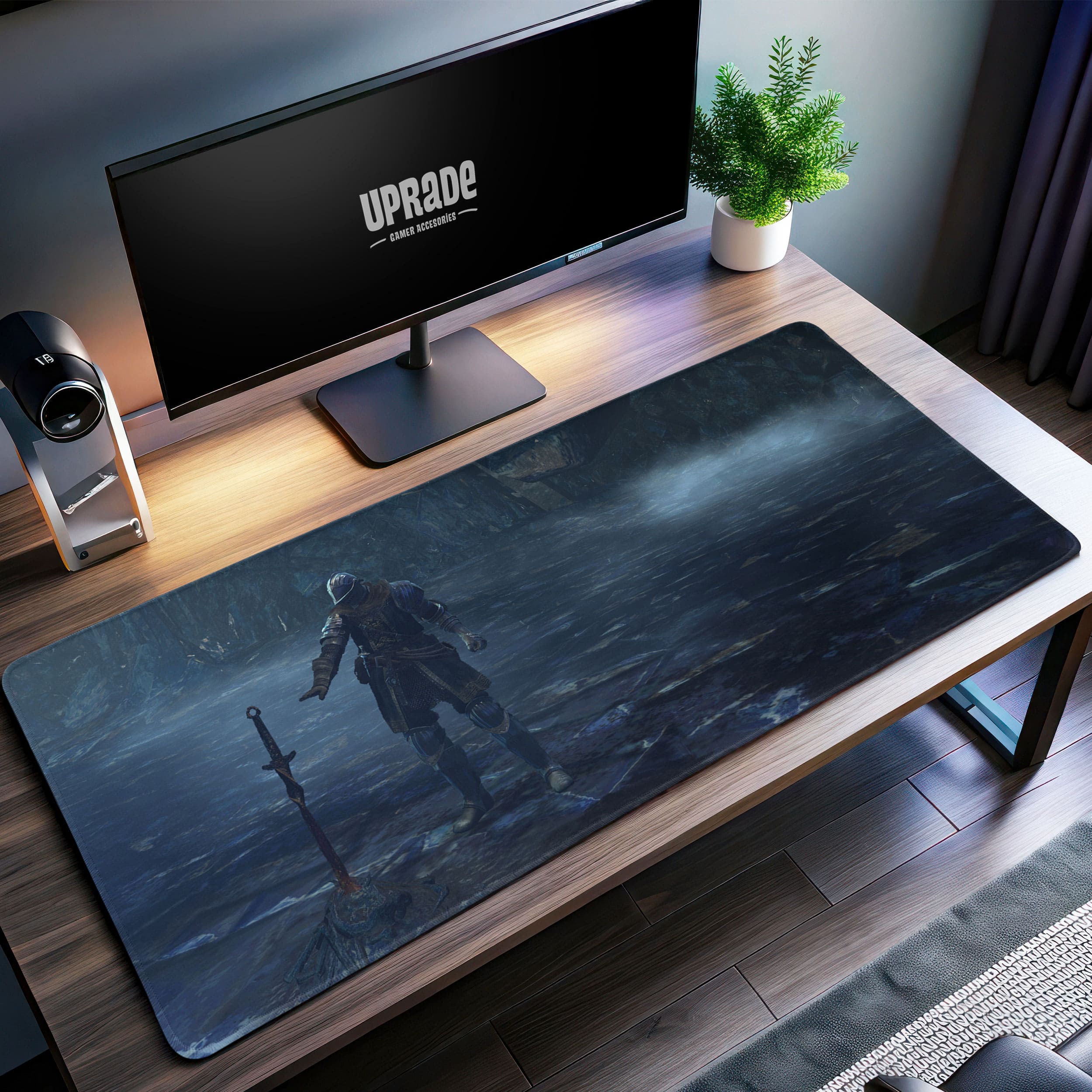 Allleftout Bonfire Knight Desk Mat, Dark Souls Gaming Mouse Pad
