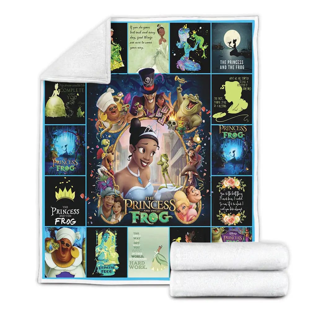 The Princess And The Frog Fleece Blanket Gift For Wife Husband