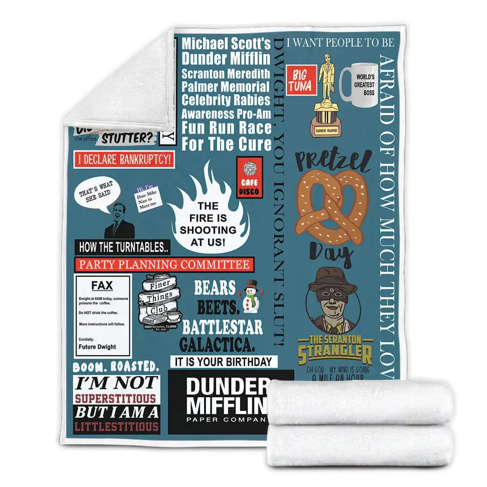 The Office Etsy Fleece Blanket Gift For Birthday Halloween Christmas