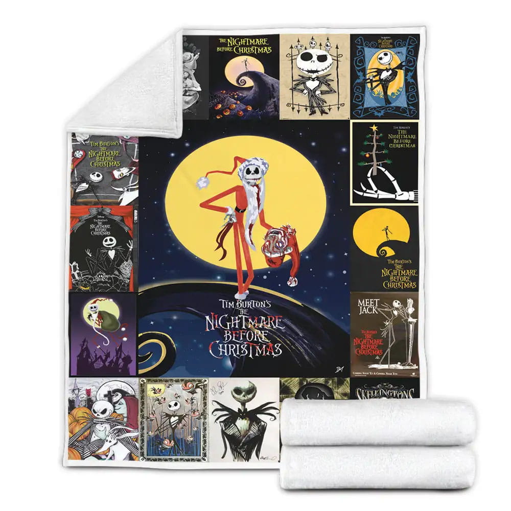 The Nightmare Before Christmas Fleece Blanket Gift For Wife Husband