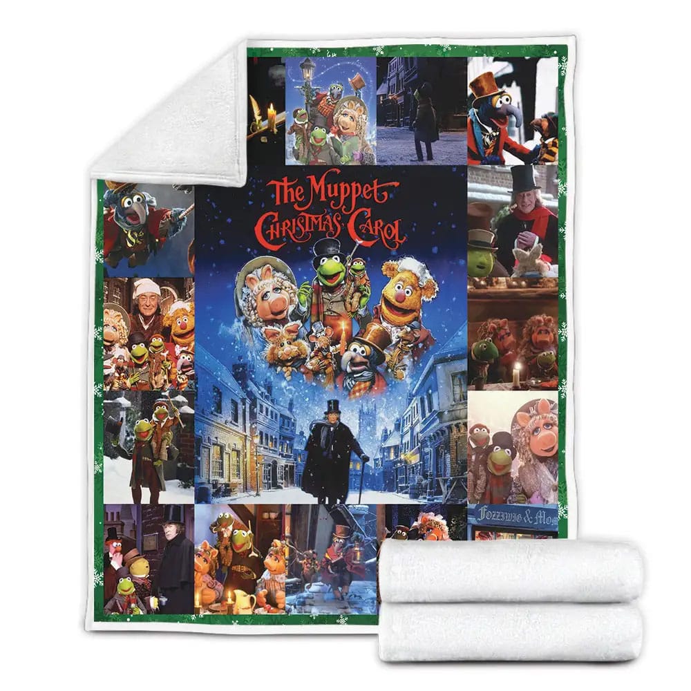 The Muppet Christmas Carol Poster Fleece Blanket Gift For Wife Husband