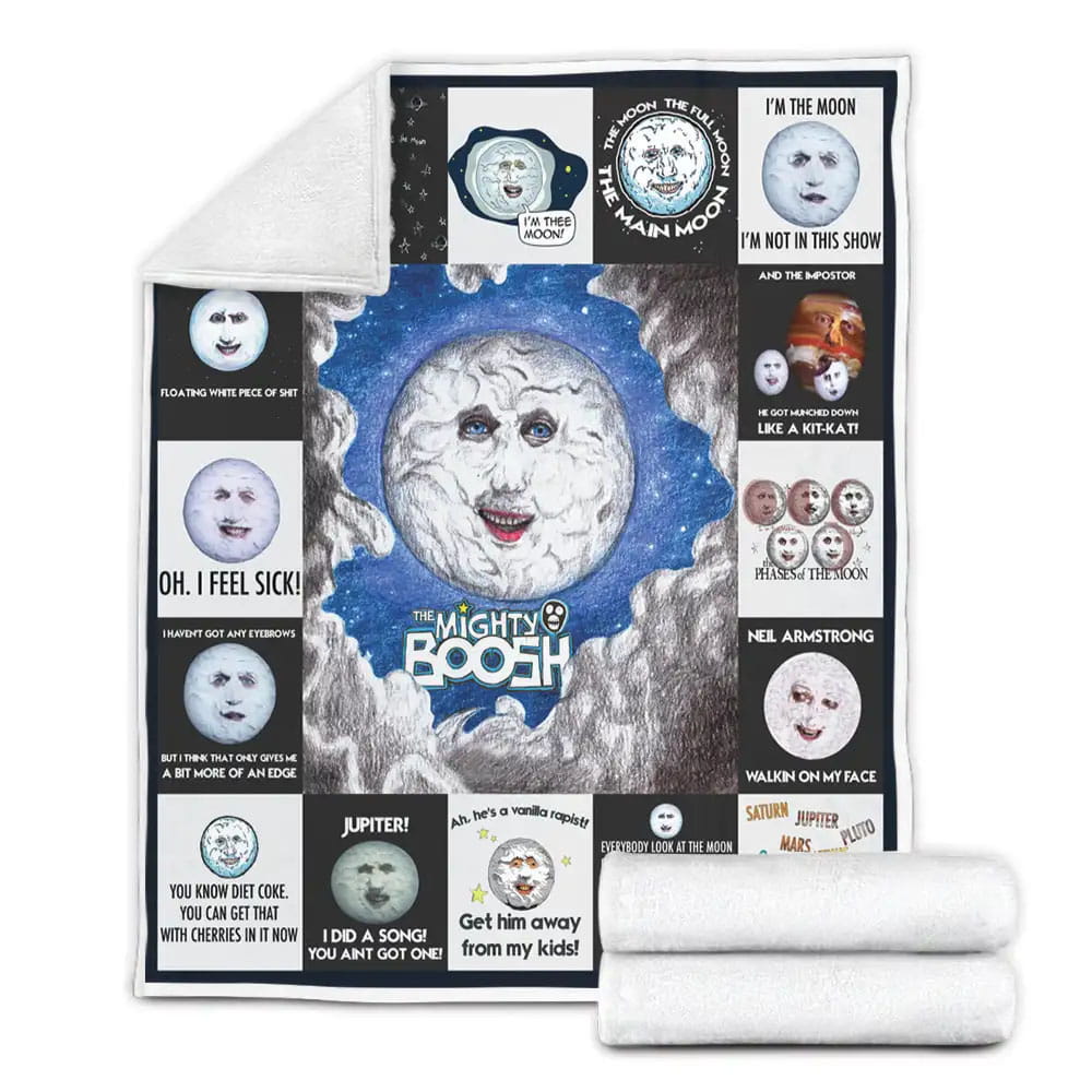 The Moon  The Mighty Boosh Fleece Blanket Gift For Birthday Halloween Christmas