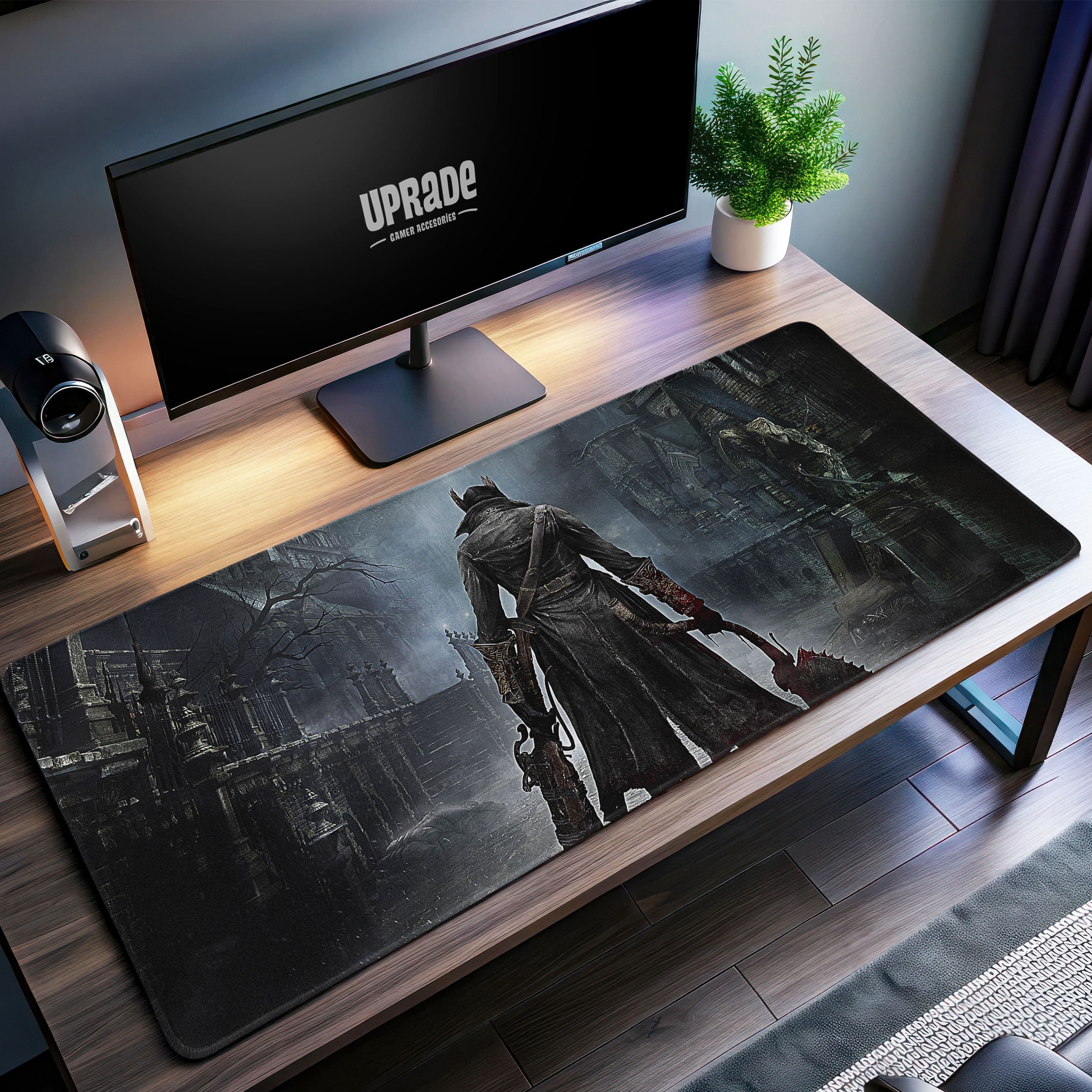 Allleftout Bloodborne Hunter Arsenal Desk Mat, Yharnam Streets Mouse Pad