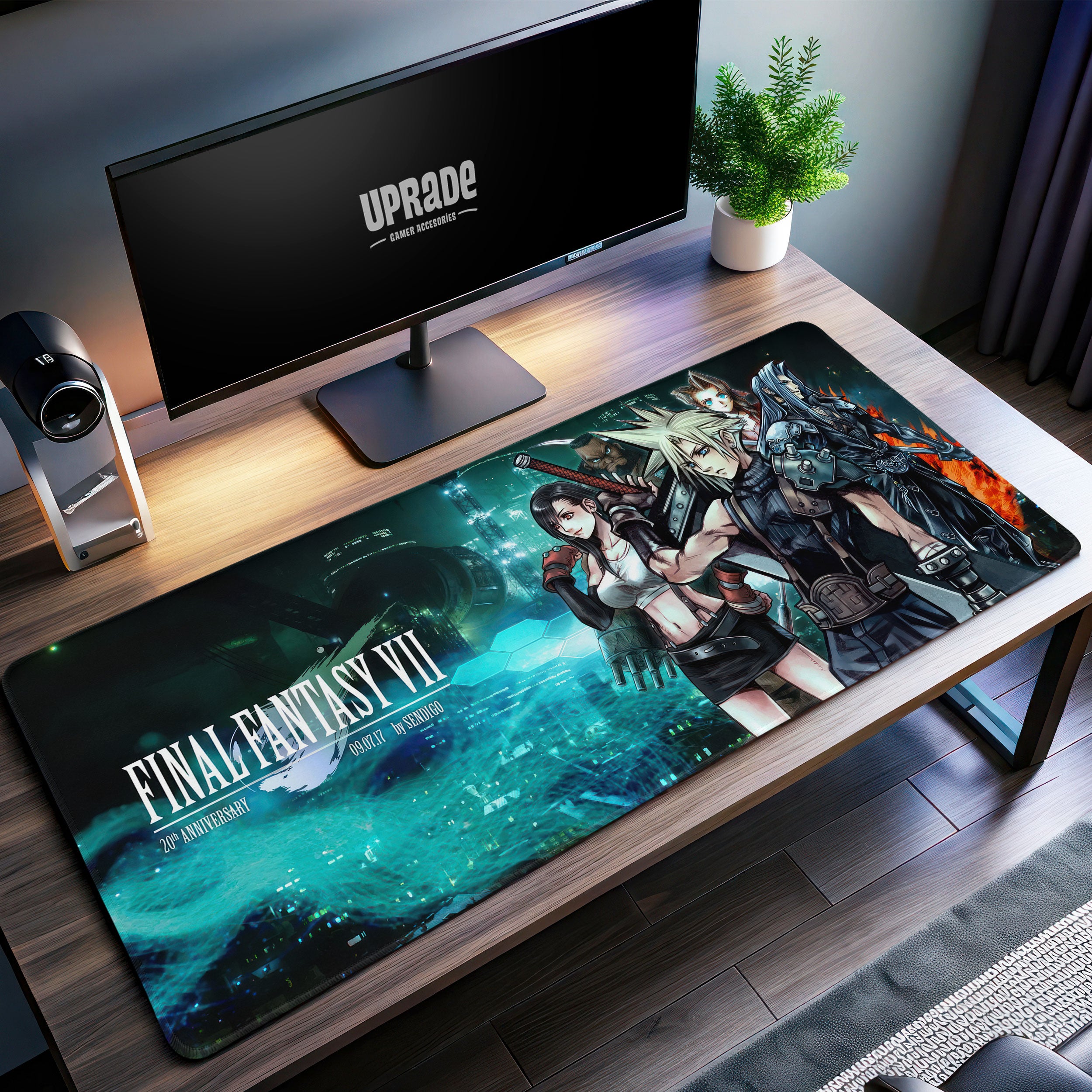 Allleftout Final Fantasy Vii Desk Mat, Cloud And Tifa Mouse Pad