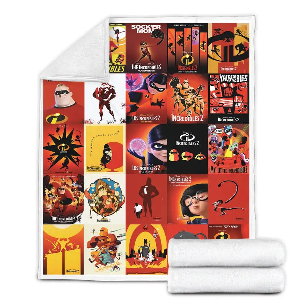 The Incredibles Fleece Blanket Gift For Mothers Day Fathers Day