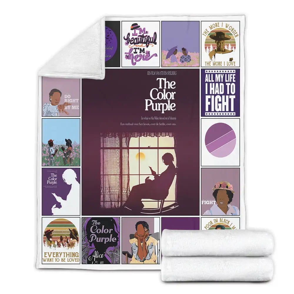The Color Purple All My Life I Had To Fight Fleece Blanket Gift For Birthday Halloween Christmas