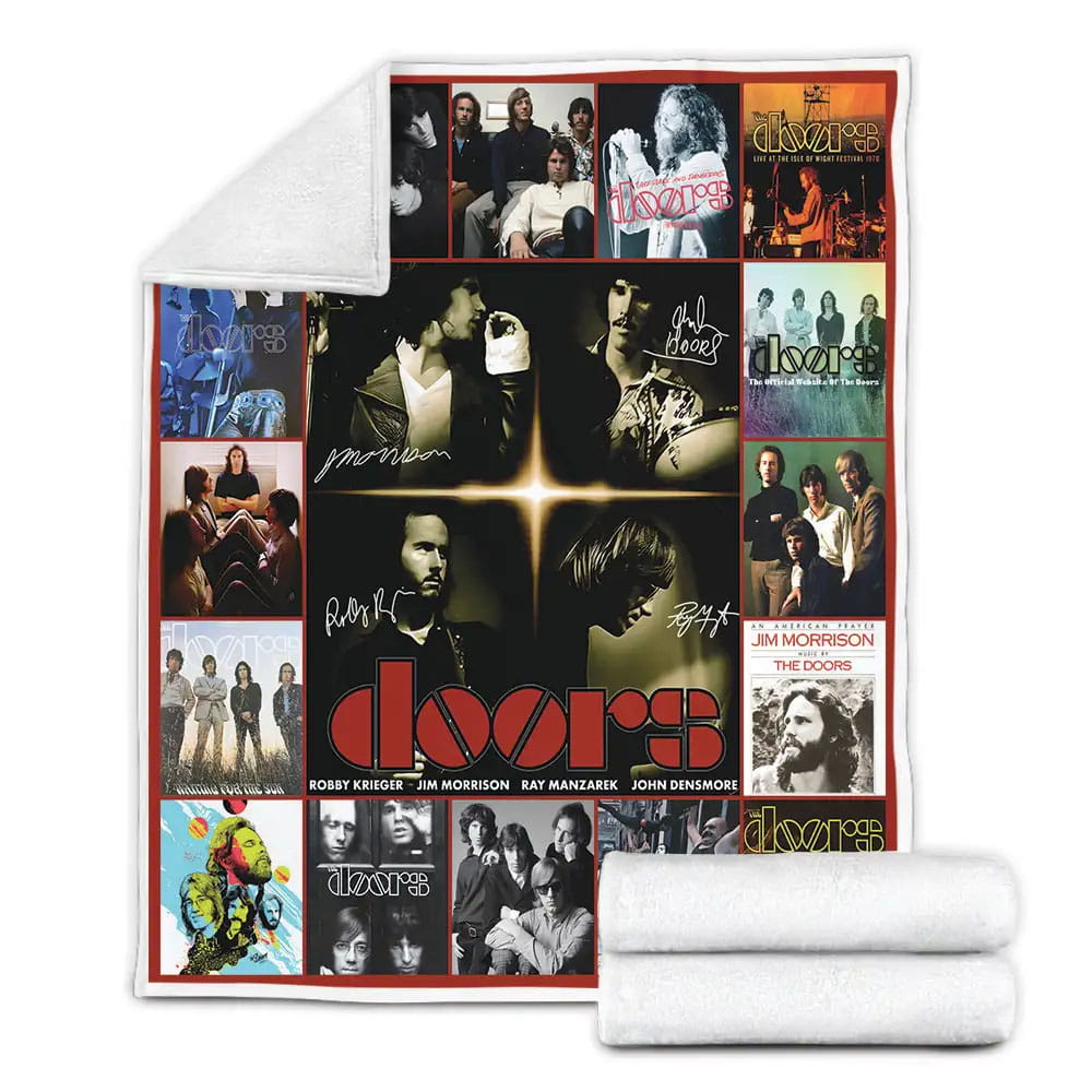 The Doors Fleece Blanket Gift For Birthday Halloween Christmas