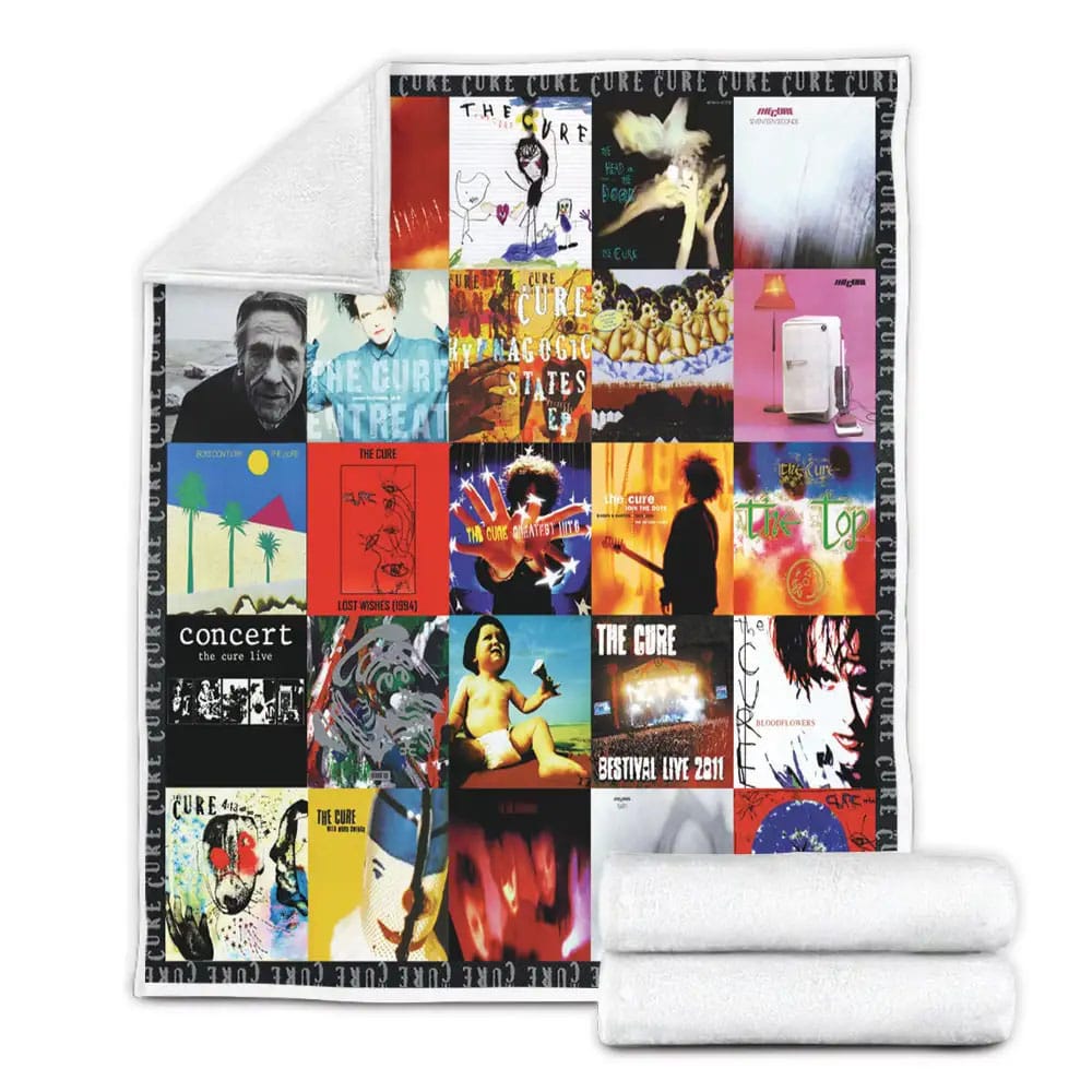 The Cure Albums Cover Poster Fleece Blanket Gift For Birthday Halloween Christmas