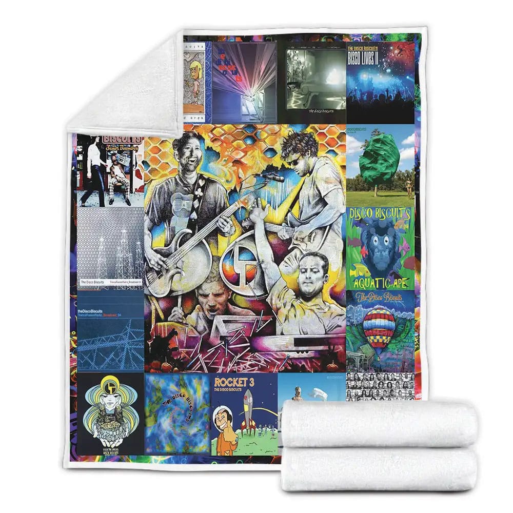 The Disco Biscuits Fleece Blanket Gift For Birthday Halloween Christmas
