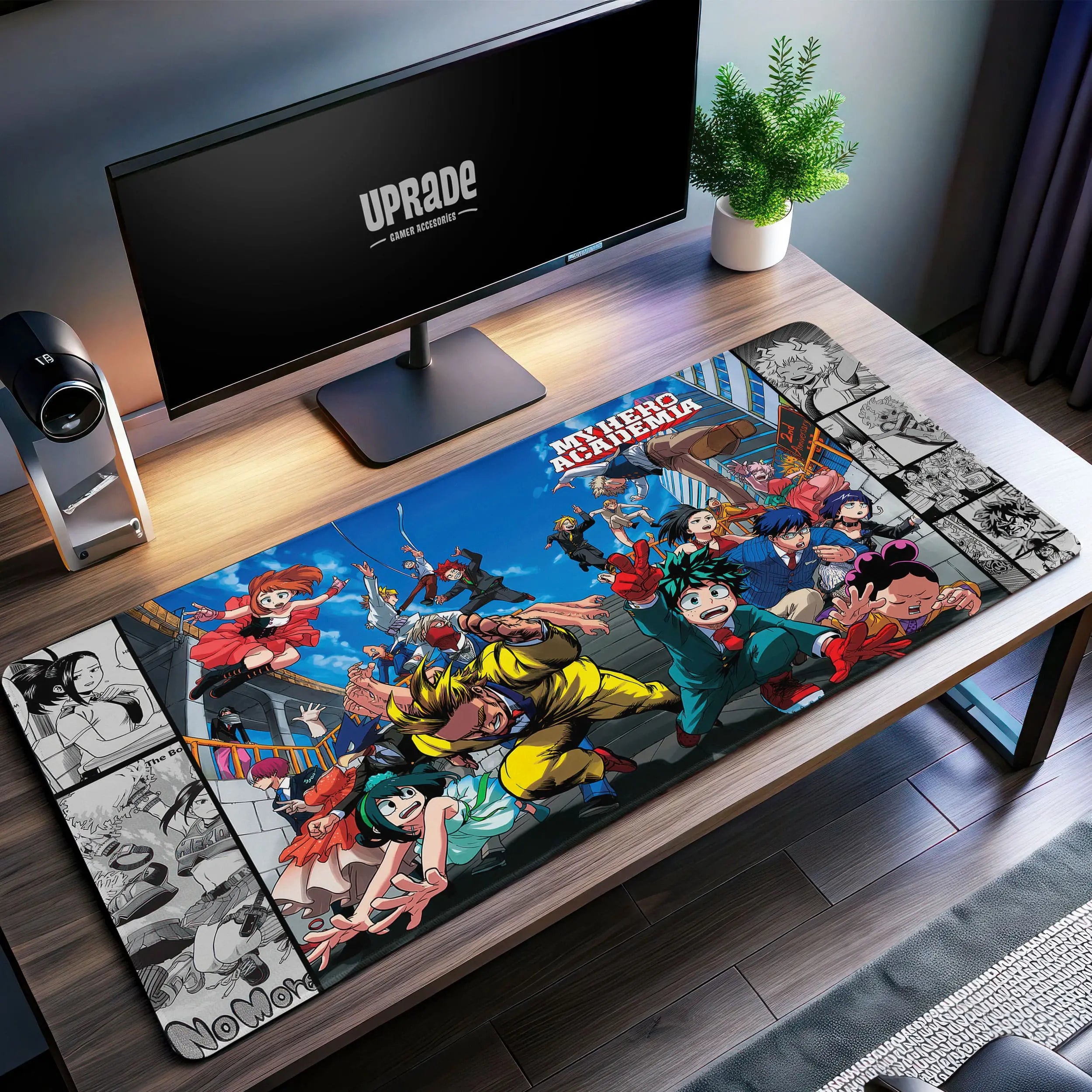 Allleftout My Hero Academia Dynamic Desk Mat, Heroic Mouse Pad