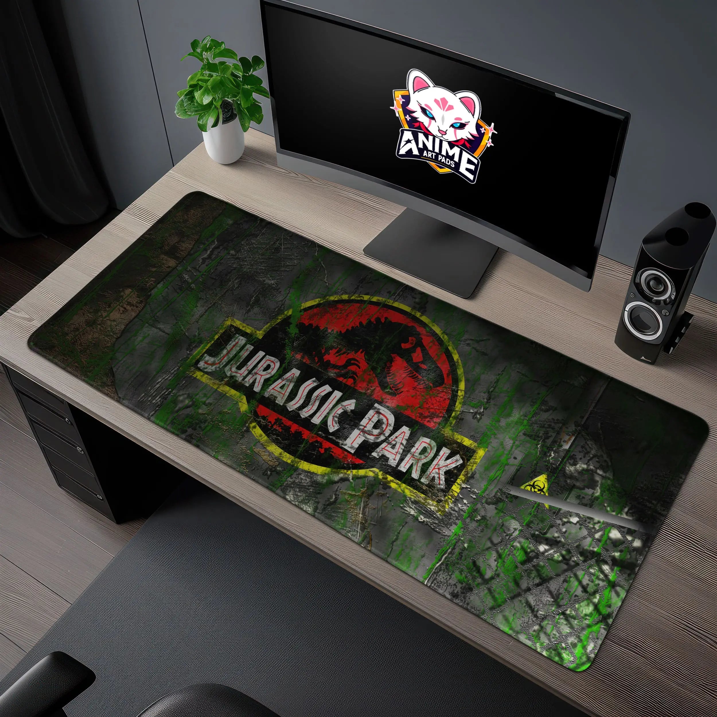 Allleftout Jurassic Park Desk Mat, Dinosaur World Mouse Pad